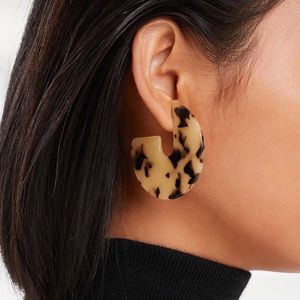 ⭐️3/$30 | Acrylic Tortoise Shell Hoops Earrings